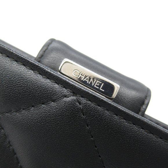 CHANEL Cambon Wallet Bi-fold Black White Leather - Picture 11 of 11